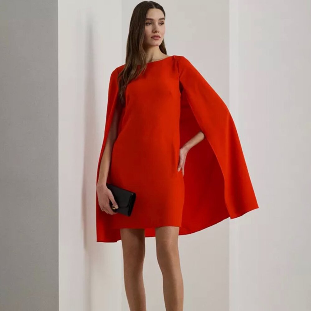Lauren Ralph Lauren Women's Georgette Cape Dress